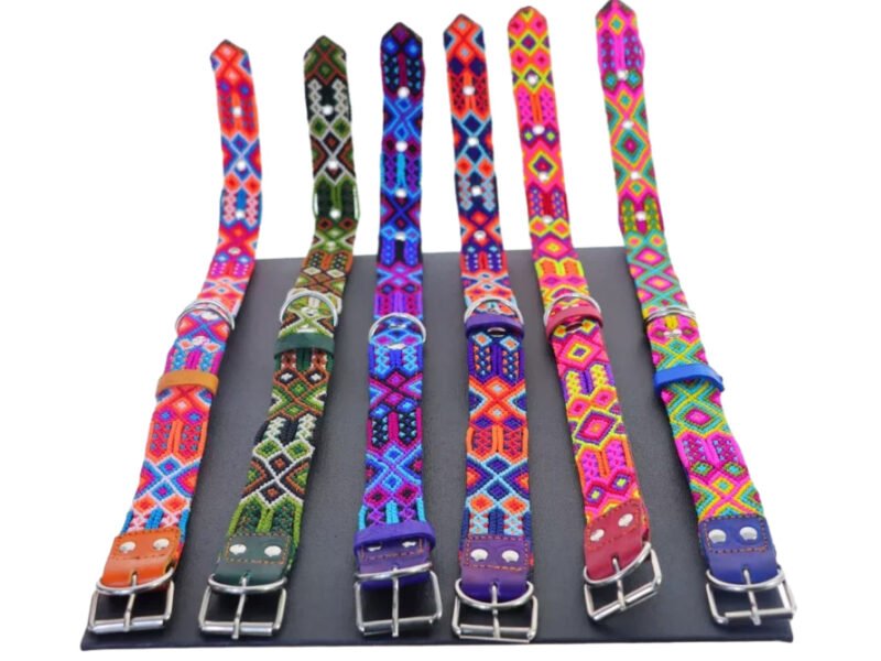 Collar De Piel Bordado T-F 50 CM Para Perro G