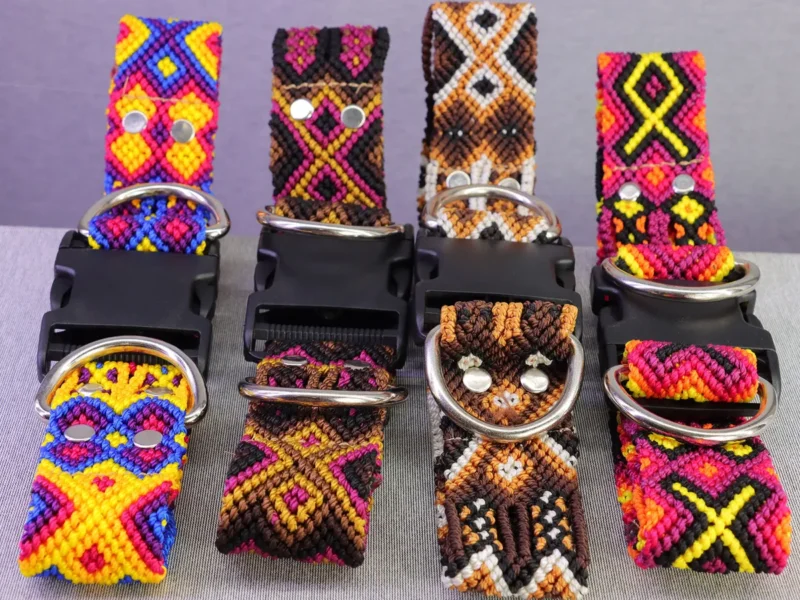 Collar Vegano Bordado Artesanal Para Perro G