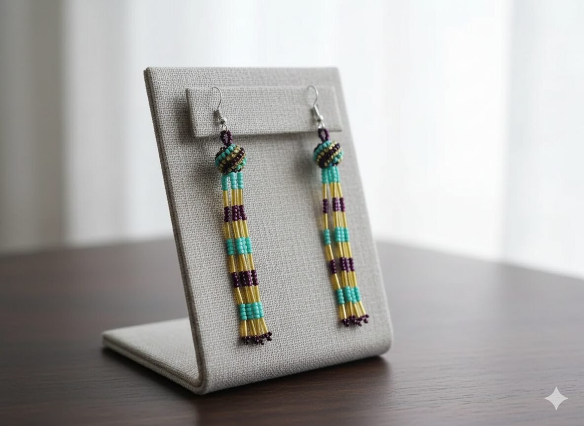 Aretes De Chaquira Colgante De Canutillos De Moda - Image 4