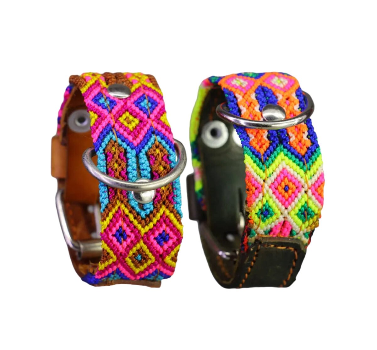 Collar De Piel Bordado 25 CM Para Perros Y Gatos