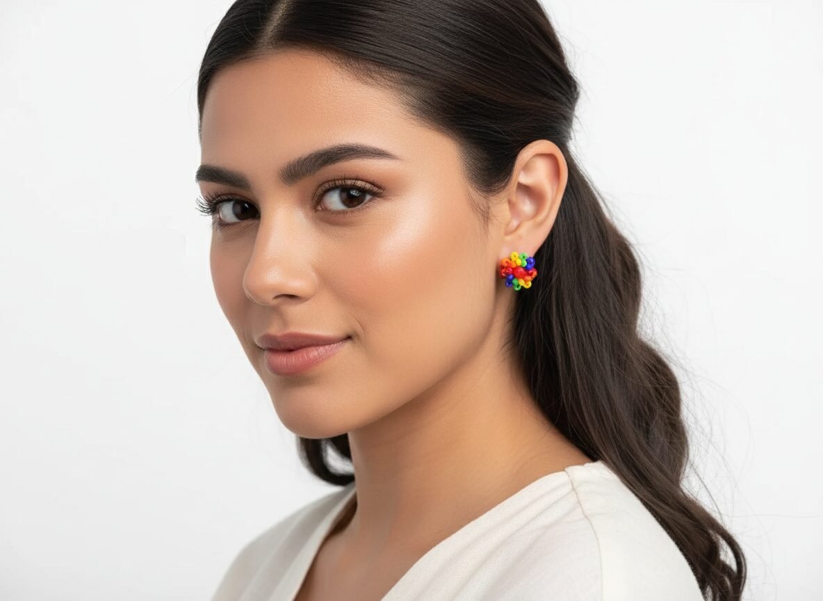 Aretes De Chaquira Broqueles Artesanales De Moda - Image 3