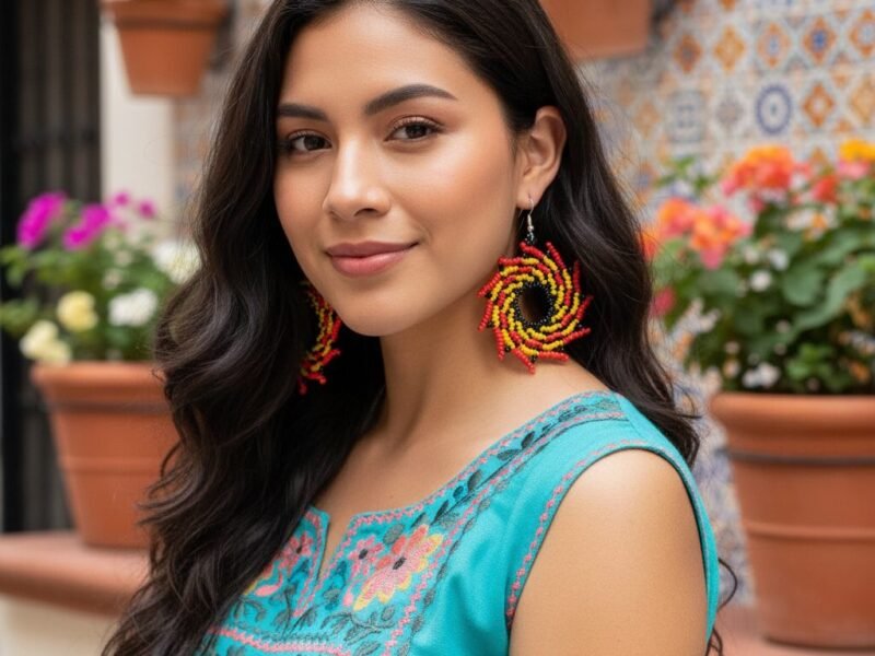 Aretes De Chaquira Colgante De Ruletas De Moda