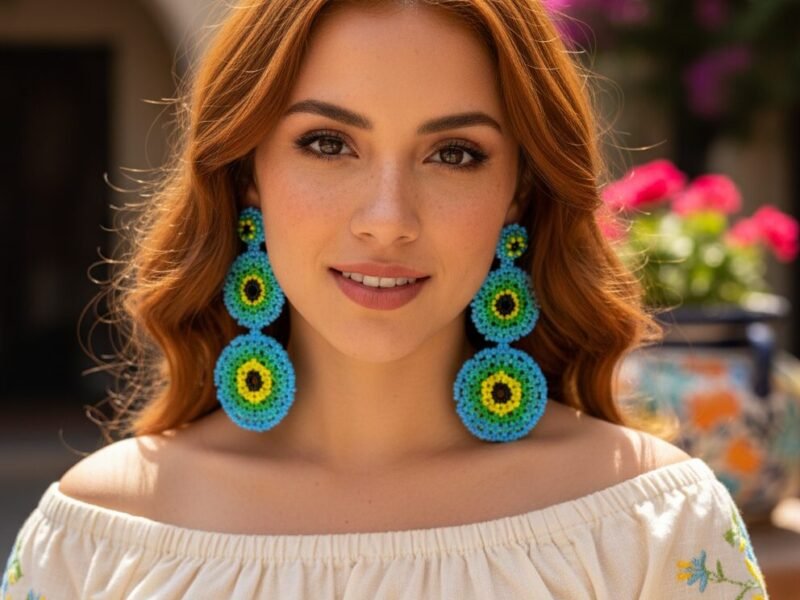 Aretes De chaquira Colgante De Moda Para Mujer