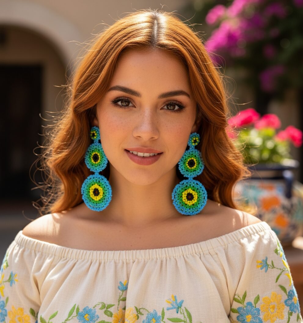 Aretes De chaquira Colgante De Moda Para Mujer