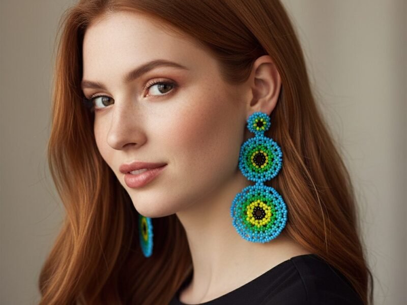 Aretes De chaquira Colgante De Moda Para Mujer