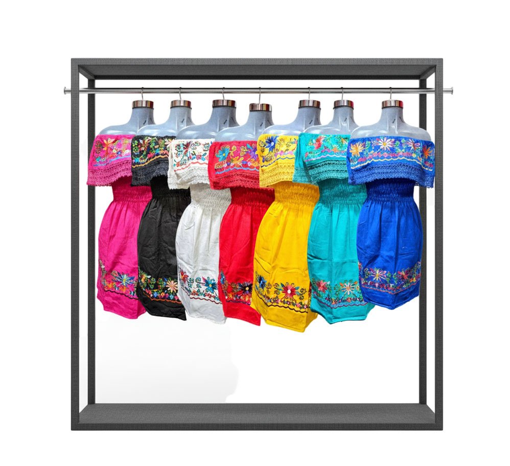 Pack 2 Vestidos Olán Campesina Bordadas De Moda Artesanal