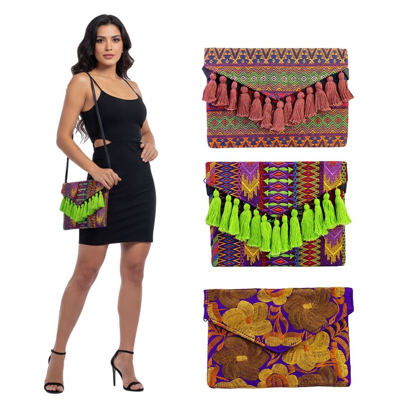 Bolsas Carteronas Bordadas Artesanales De Moda Para Dama - Image 4