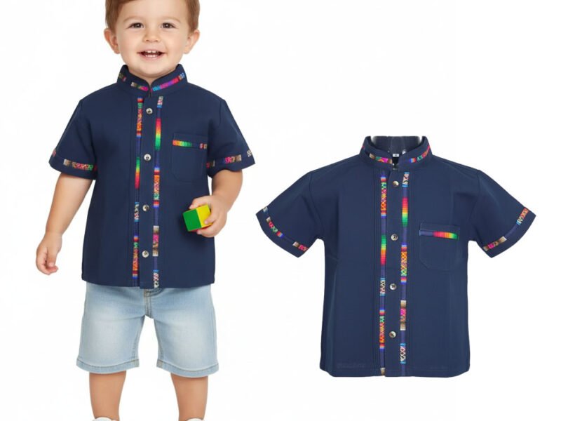 Camisa Guayabera Artesanal Para Niño