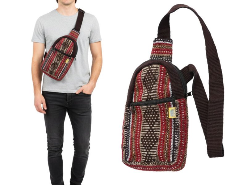 Pechera Mariconera Mochila Cruzada Artesanal De Moda Unisex