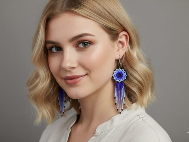 Aretes De Chaquira Colgante De Atrapasueños De Moda