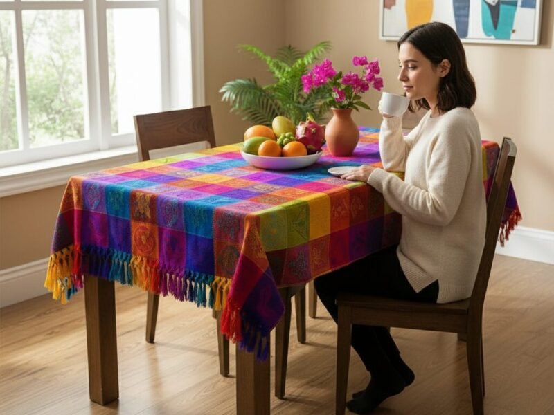 Mantel Rectangular Artesanal Mexicano 2m X 1.5m