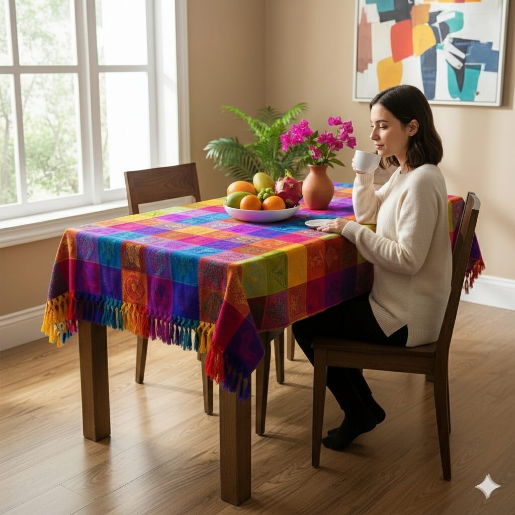 Mantel Rectangular Artesanal Mexicano 2m X 1.5m