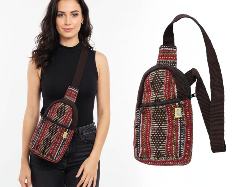 Pechera Mariconera Mochila Cruzada Artesanal De Moda Unisex