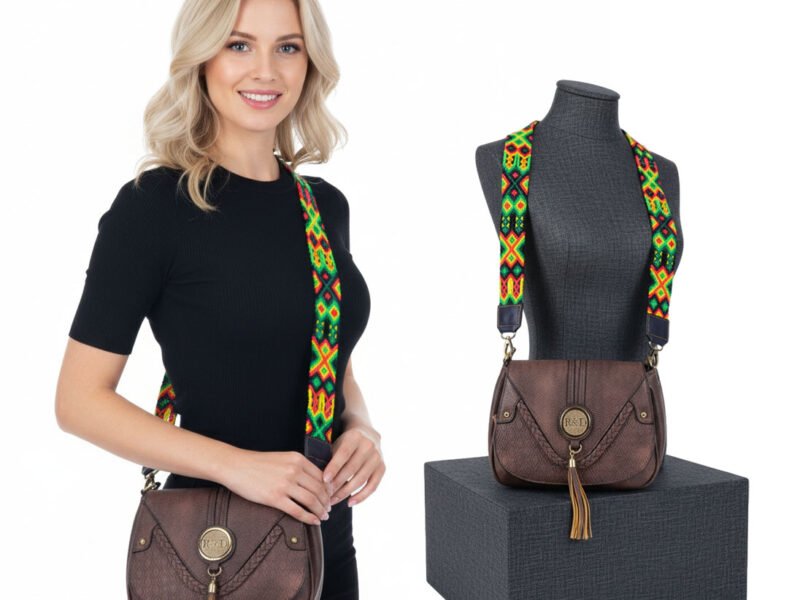 Correa Bordado Artesanal Para Bolsa Maletin De Moda