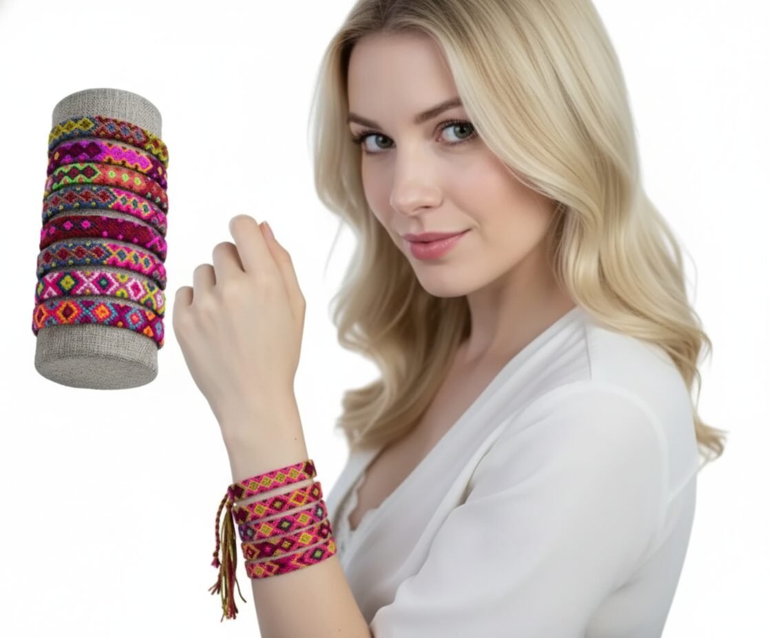 Pulseras Bordadas Artesanales Unisex De Moda