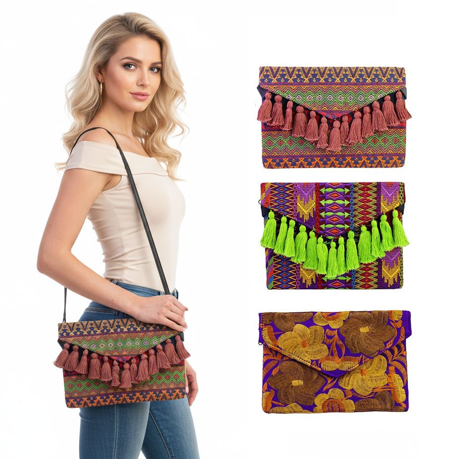 Bolsas Carteronas Bordadas Artesanales De Moda Para Dama