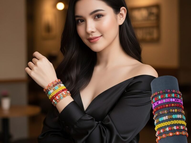 Pulseras De Cuentas De Cristal De Moda Para Mujer