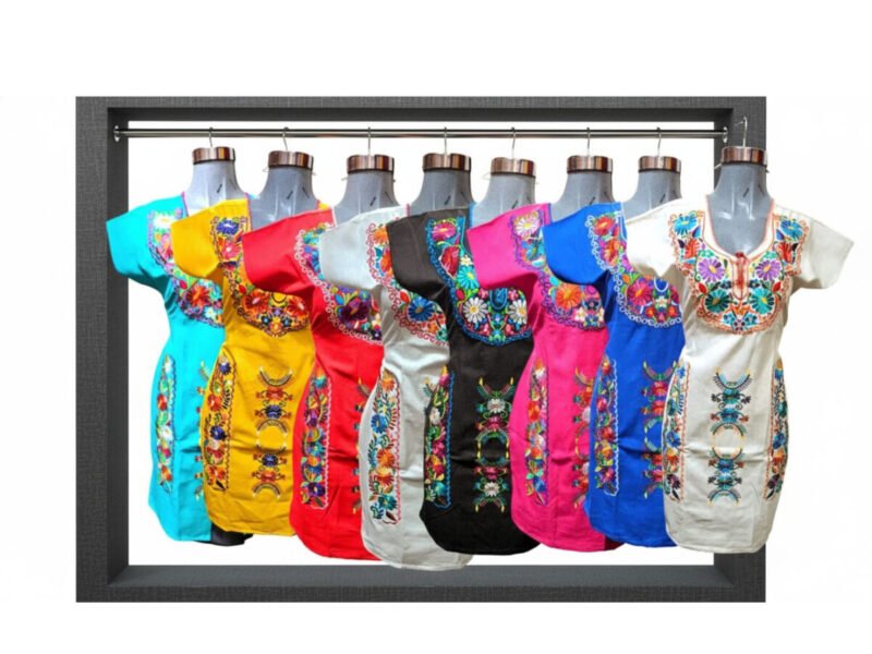 Pack 2 Vestidos Bata Bordados Artesanales De Moda Para Mujer