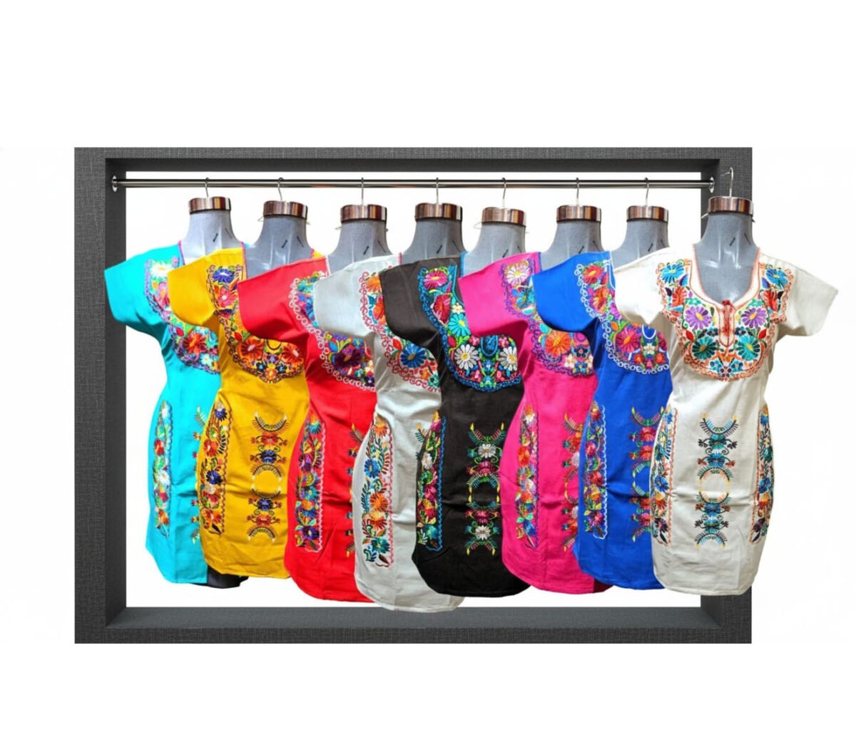 Pack 2 Vestidos Bata Bordados Artesanales De Moda Para Mujer