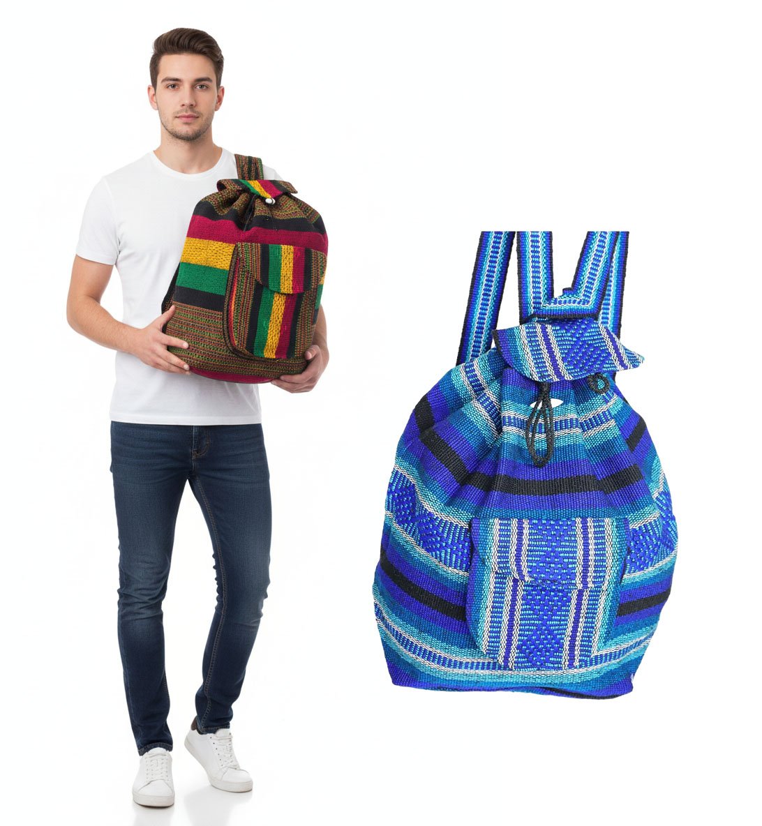 12pzs Mochilas Hippie Artesanal Unisex - Image 2