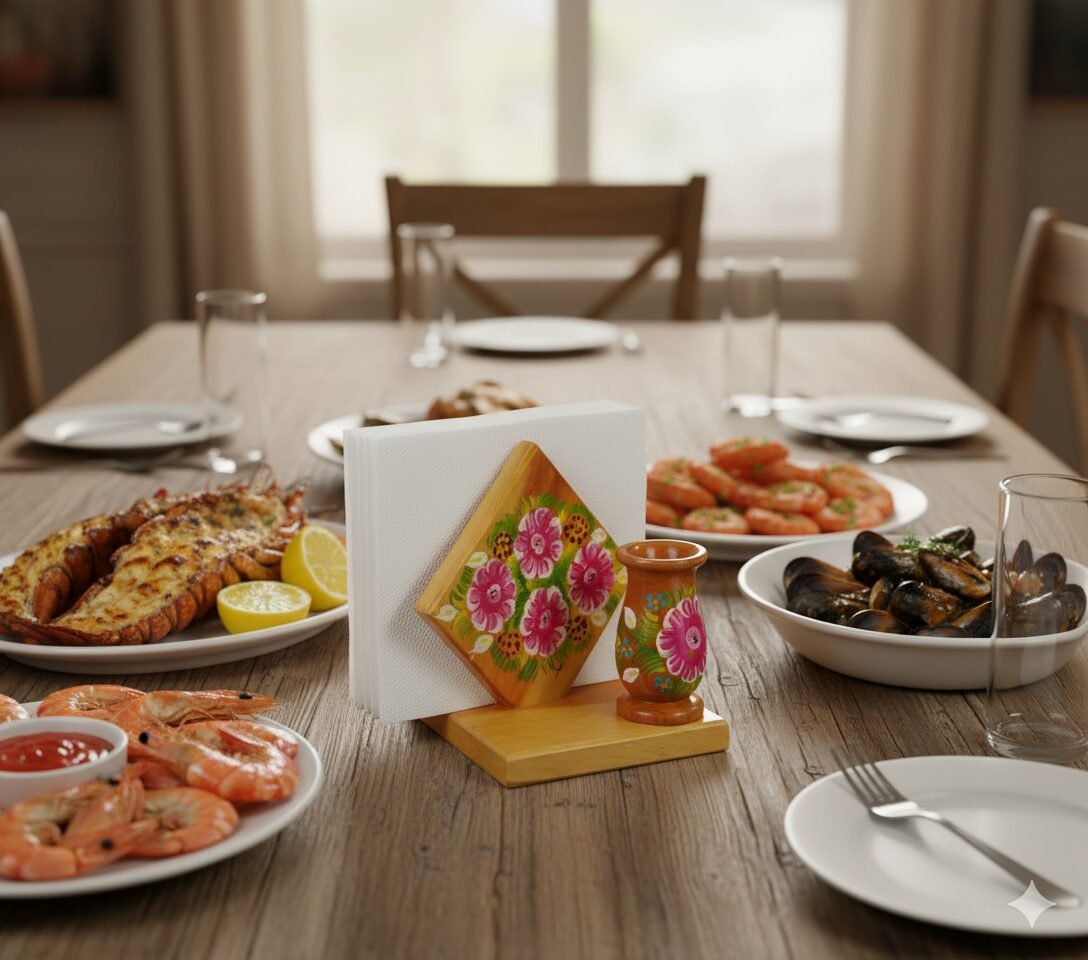 Servilleteros De Madera Pintadas Artesanales - Image 5