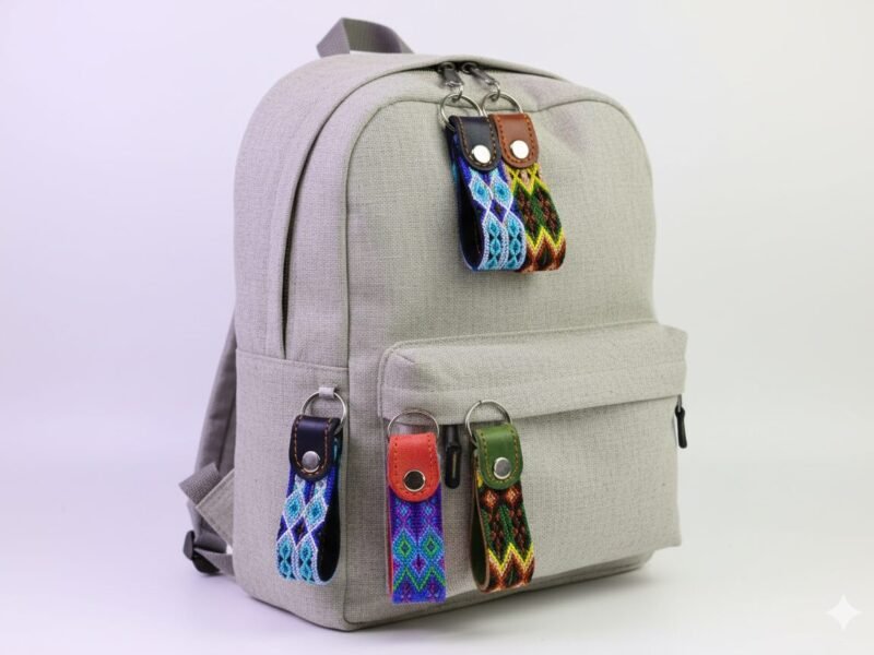 Llaveros Piel Bordados Artesanales De Moda Regalo