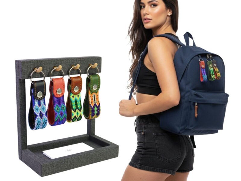 Llaveros Piel Bordados Artesanales De Moda Regalo