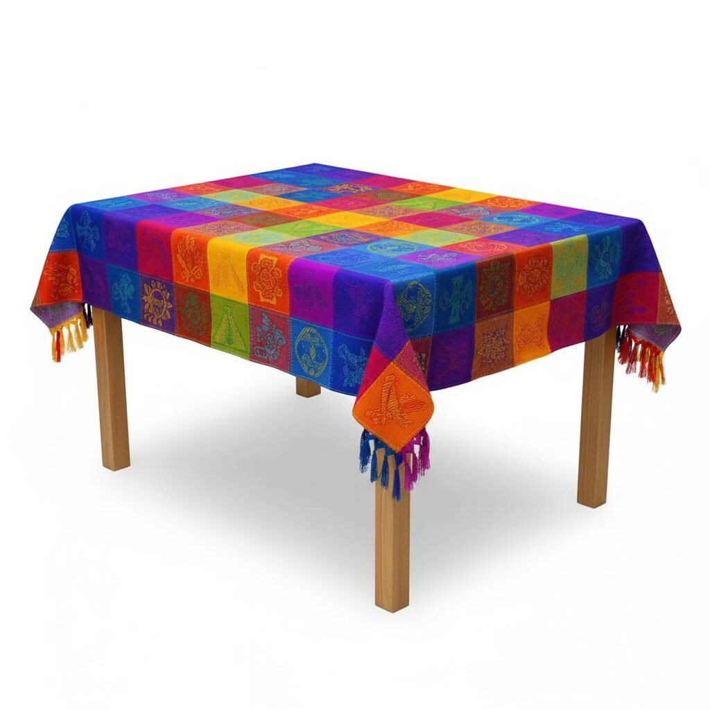 Mantel Rectangular Artesanal Mexicano 2m X 1.5m - Image 5
