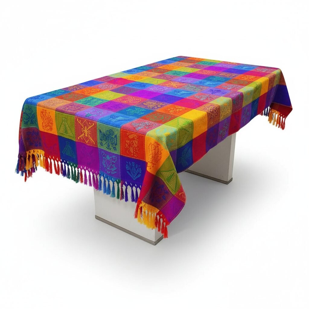 Mantel Rectangular Artesanal Mexicano 2m X 1.5m - Image 3