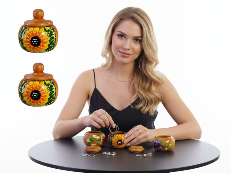 Alhajeros De Madera Pintadas Artesanales