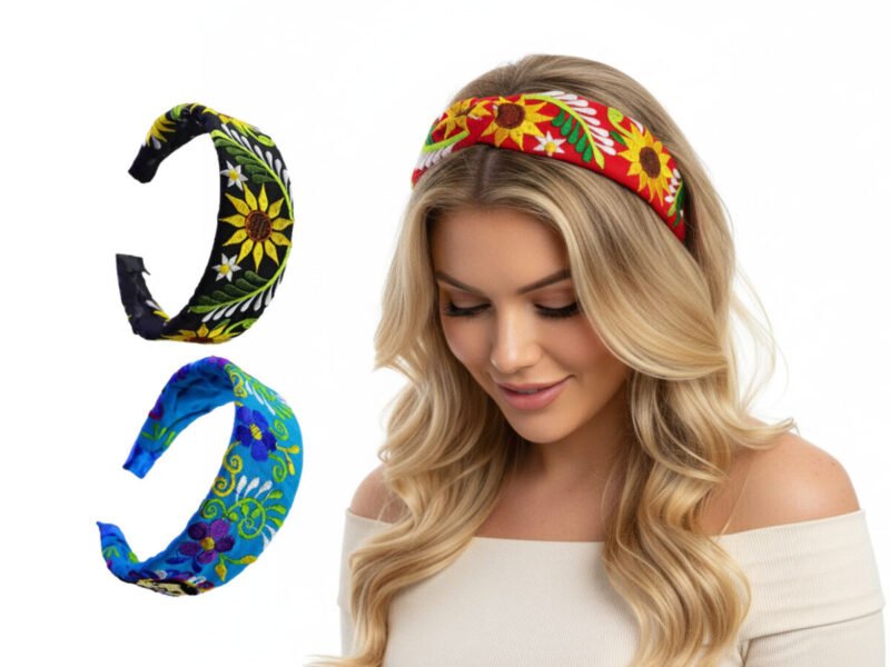 Diademas Con Bordado Floral De Moda Para Dama