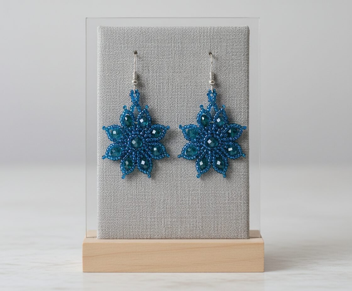 Aretes De Cuentas De Cristal Colgante De Estrella De Moda - Image 4