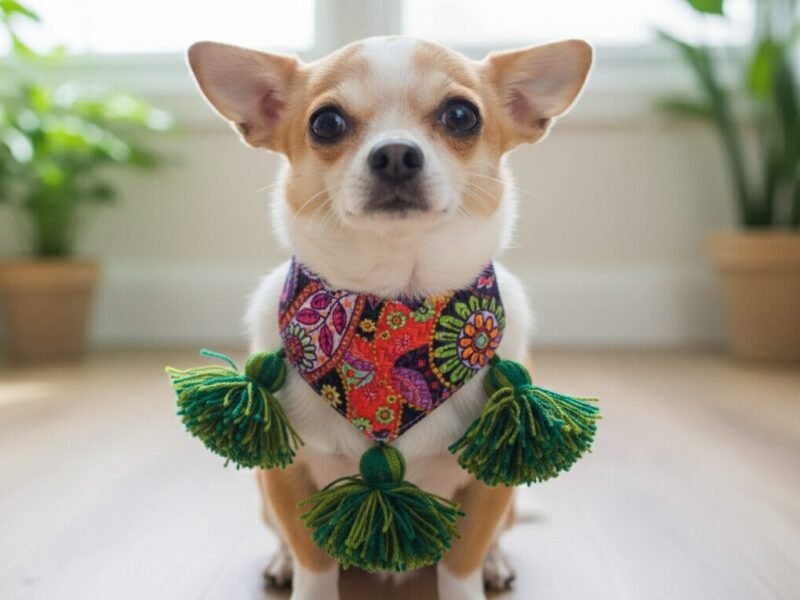 Mini Bandanas Grecas Artesanales Para Perros Y Gatos
