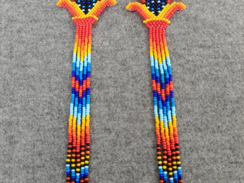 Pendientes Largos De Cuentas De Chaquira De Moda