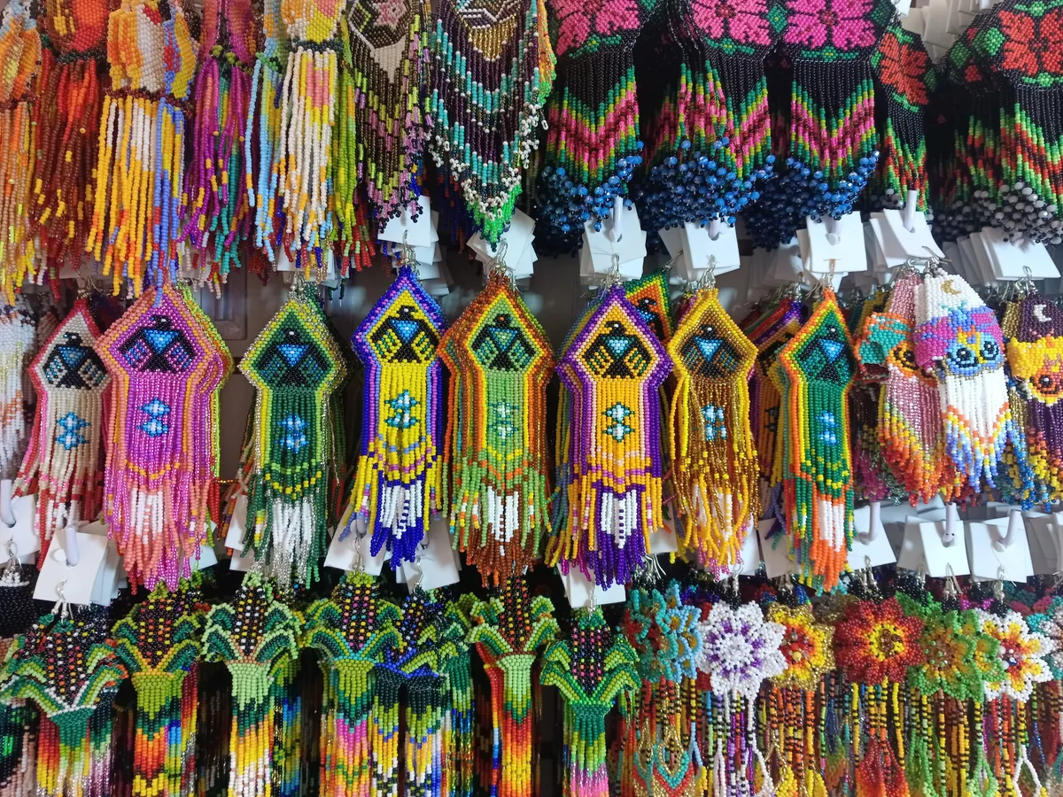 Pendientes Largos Arte Huichol De Moda Para Mujer - Image 3