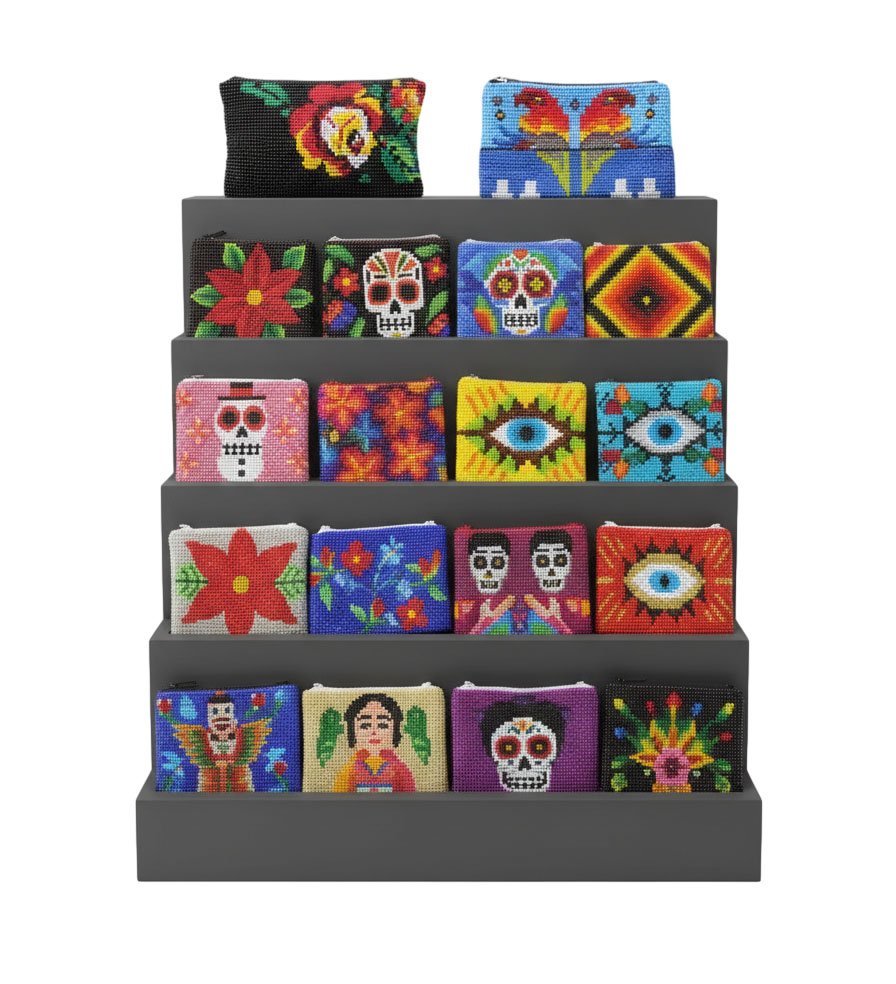 Pack 12 Monederos De Chaquira De Moda Artesanal Para Mujer