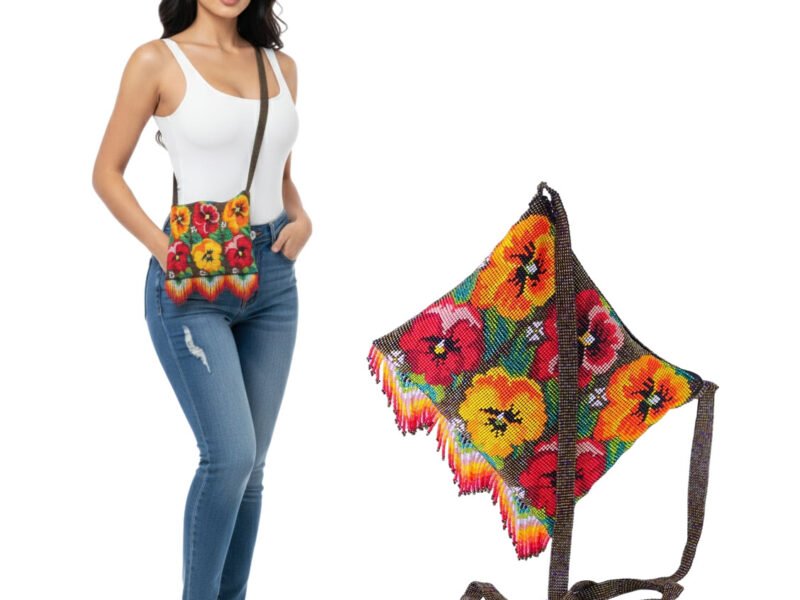 Bolsa De Chaquira Artesanal De Moda Para Dama