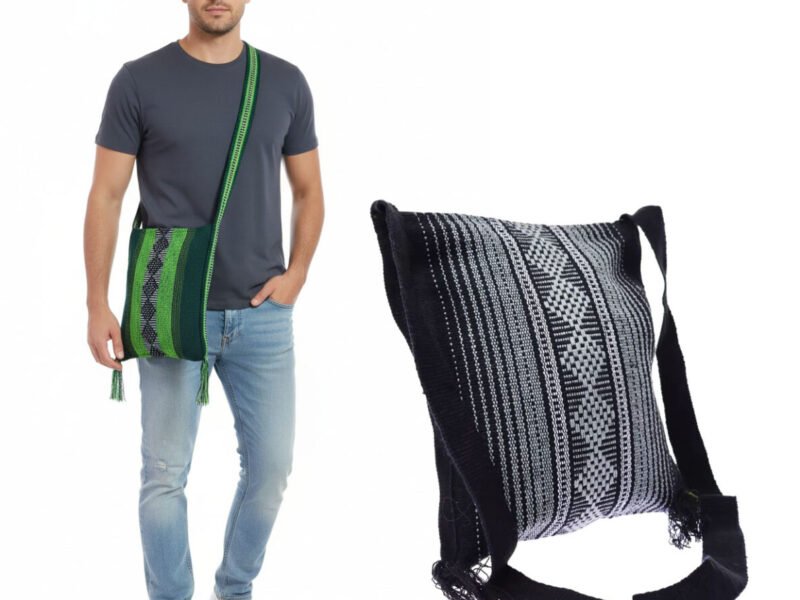 Bolsa Morral Artesanal Con Cierre De Moda Unisex