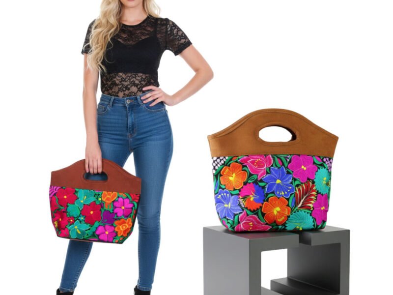 Bolsa De Gamuza Bordadas De Moda Para Dama
