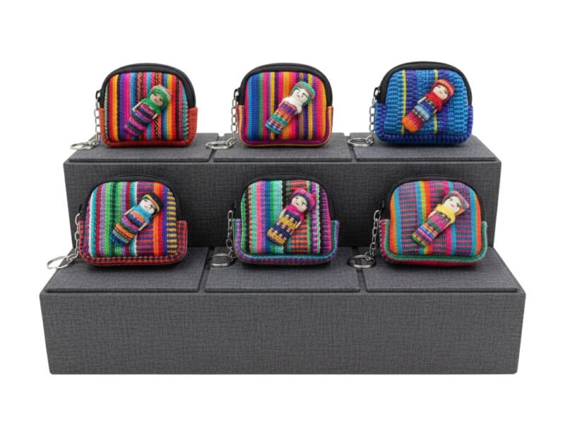 Pack 12 Monederos Artesanales Con Muñequita Quita Pena