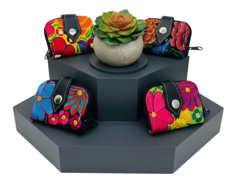 4pzs Monederos Artesanales Bordados De Moda