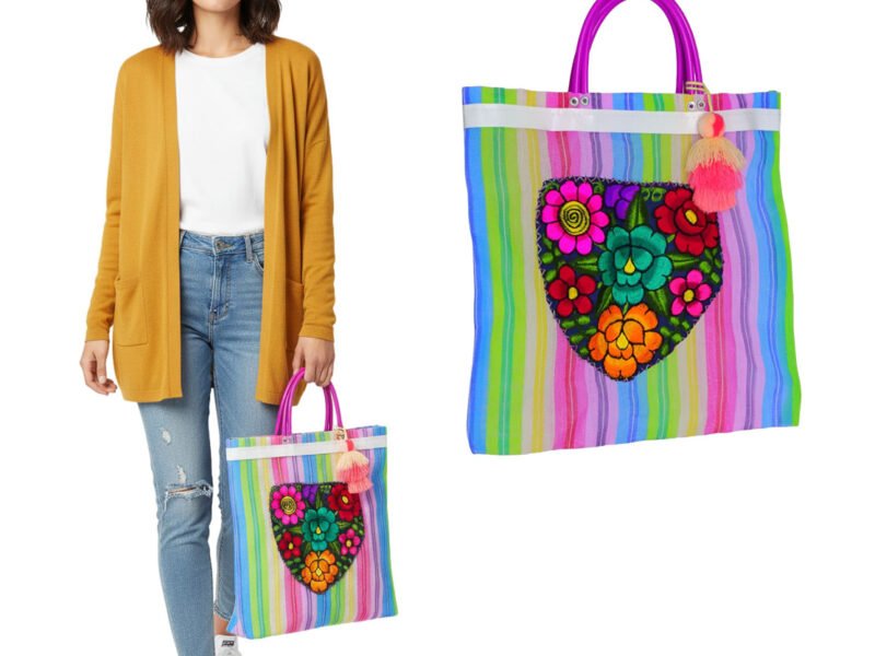 Bolsa Morral Bordado Artesana De Moda Para Mujer