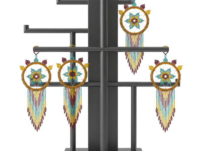 Atrapasueños Colgantes De Flor De Chaquira