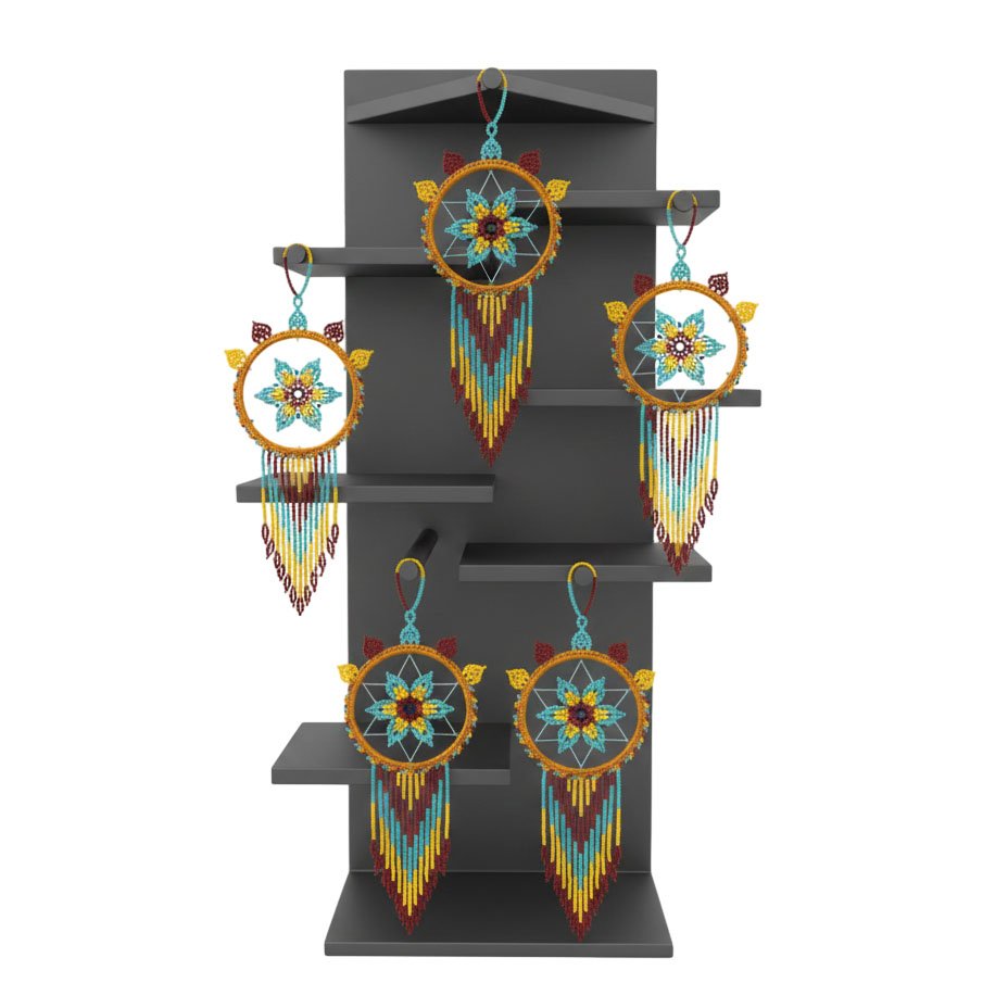 Atrapasueños Colgantes De Flor De Chaquira - Image 5