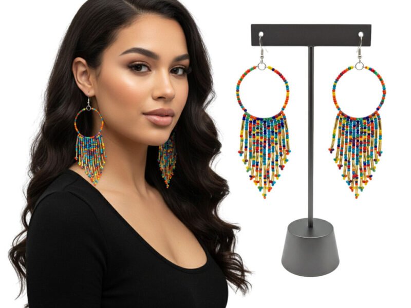 Aretes De Cuentas De Chaquira Arracadas De Moda