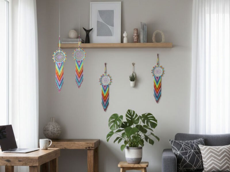 Atrapasueños Colgantes De Chaquia Hecho A Mano