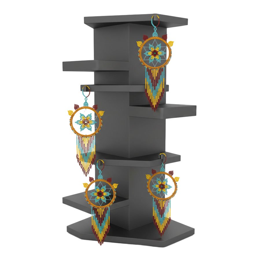 Atrapasueños Colgantes De Flor De Chaquira - Image 3