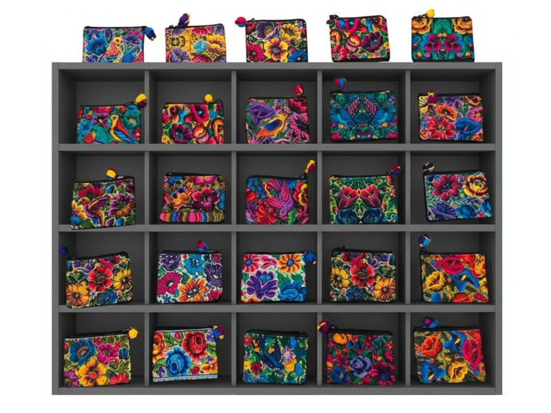 Pack 8 Monederos Floreados Artesanal De Moda Para Dama