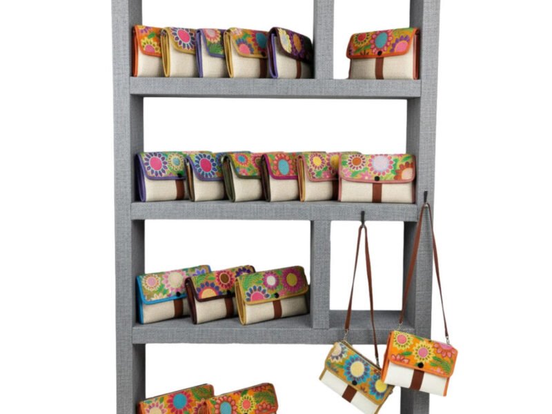 Set 2 Bolsas Bordadas De Girasoles De Moda Para Dama