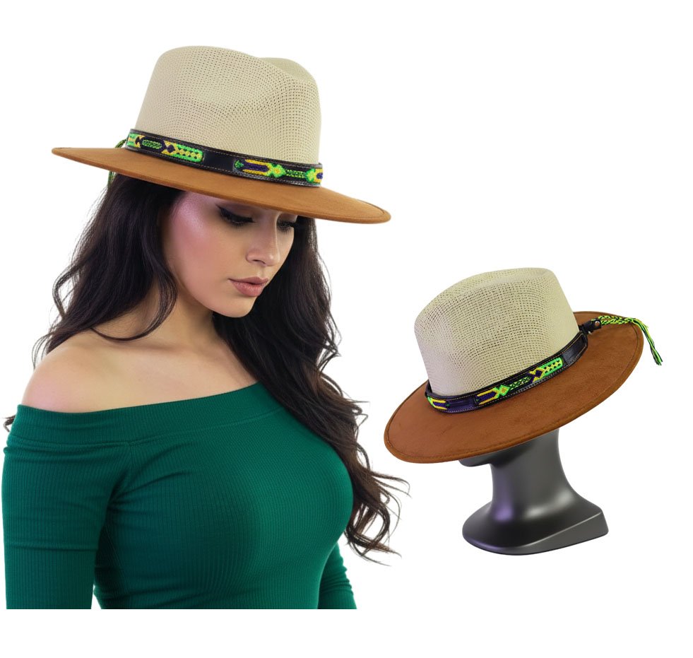 Toquilla De Piel Para Sombrero De Moda